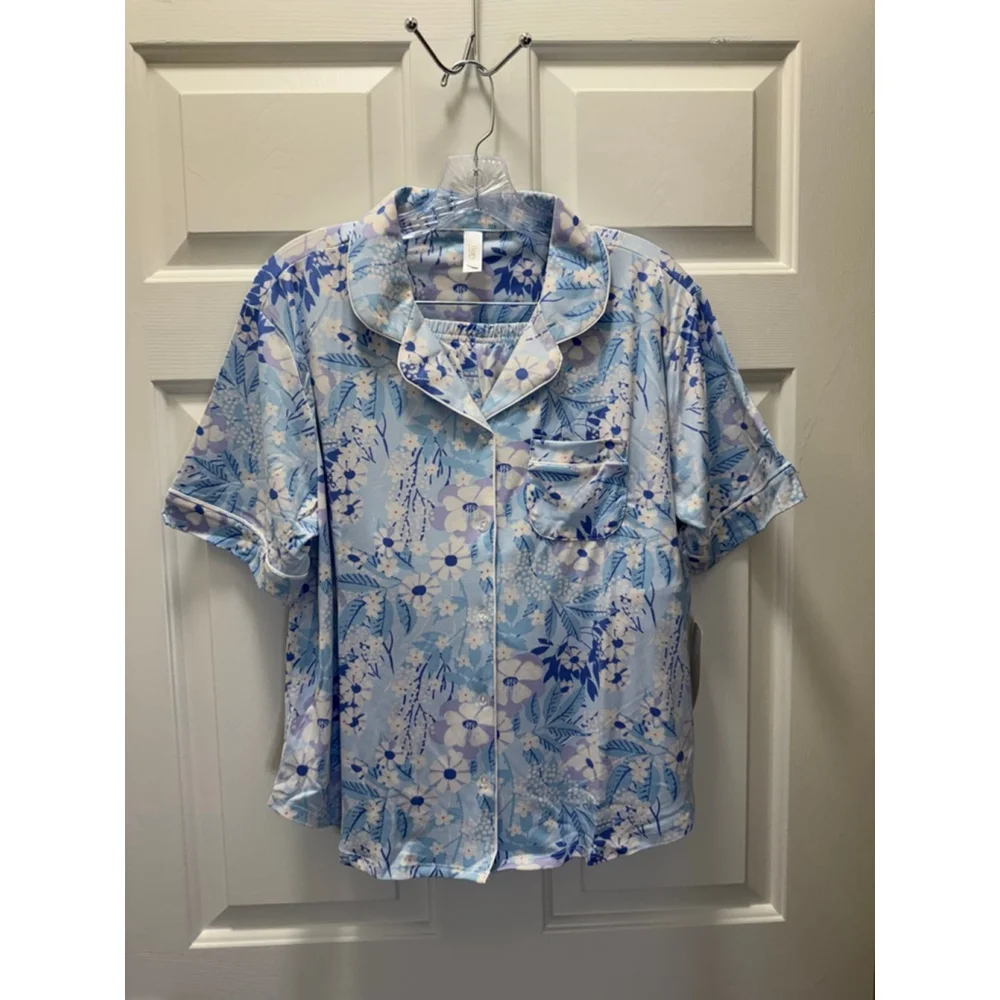 Women's Flora Nikrooz Pajama Set Medium Blue Floral - Picture 1 of 9